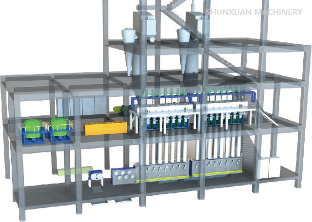 Jalur produksi serat poliester